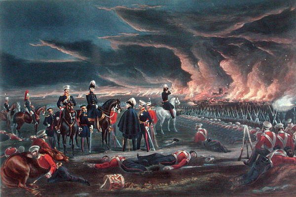 Den britiske hærens nattbivuakk ved Ferozshah, 21. desember 1845, utgitt av Ackermann av Major G.F. (after) White