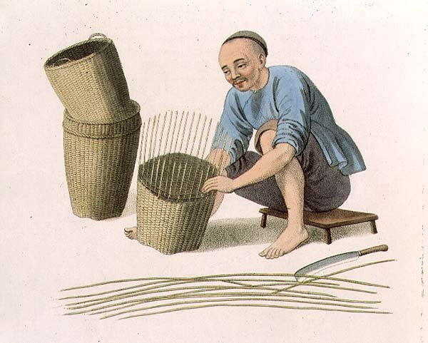 A Basket Weaver, plate 49 fra 