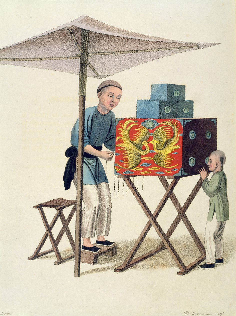 A Man with a Raree-Show, plate 10 fra 