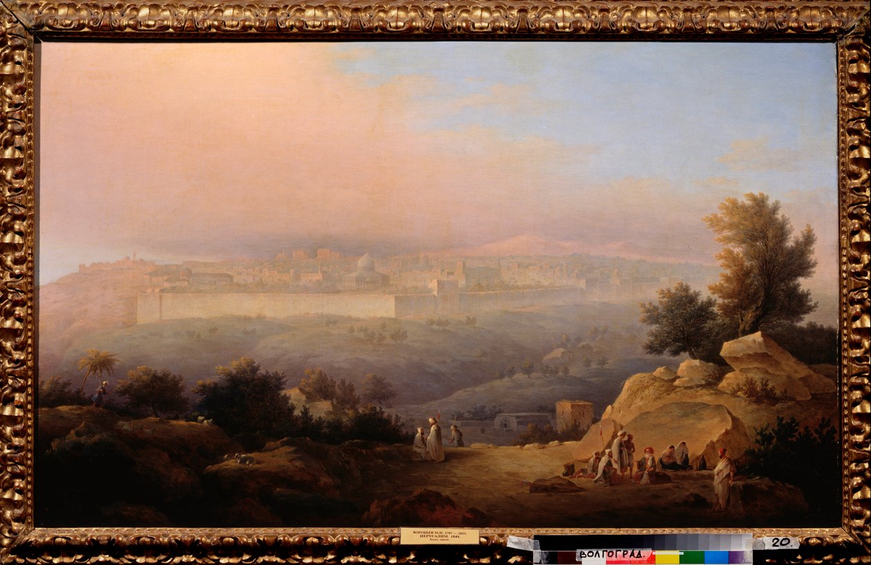 Jerusalem (Israel) (Jerusalem) - Maleri av Maxim Nikiphorovich Vorobyev (Vorobiev) (1787-1855), olje på lerret av Maksim Nikiforovich Vorobiev