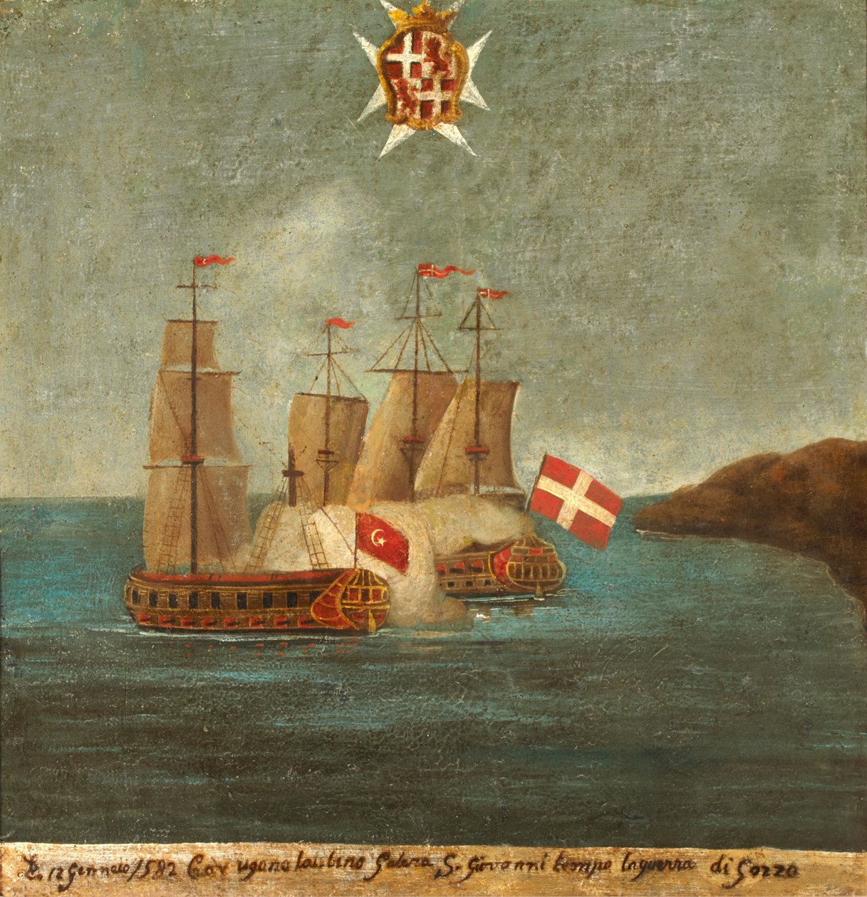Sjøslag, 1582, Gozo av Maltese School