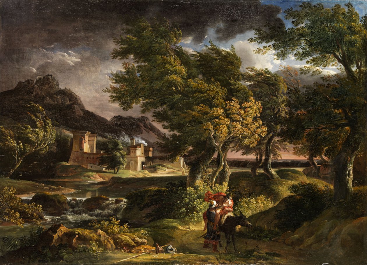 Tordenvær landskap av Johann Christian Reinhart