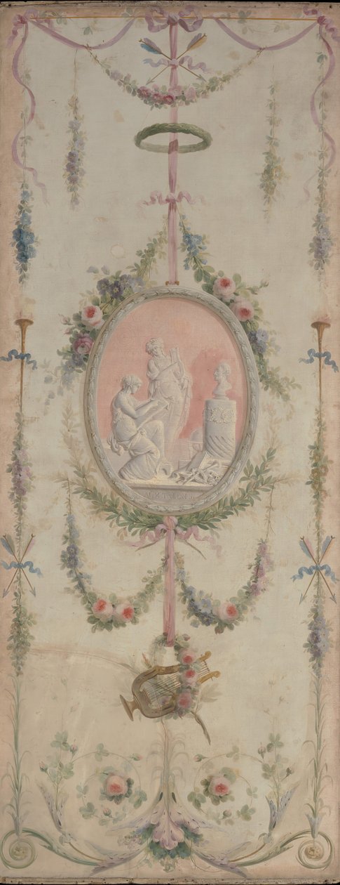 Dekorativt panel ett av et par, 1700-tallet. av Manner of Le Riche