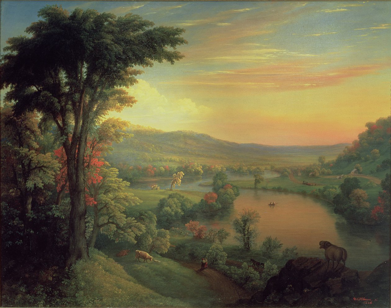 Utsikt over Mohawk nær Little Falls, 1854 av Mannevillette Elihu Dearing Brown