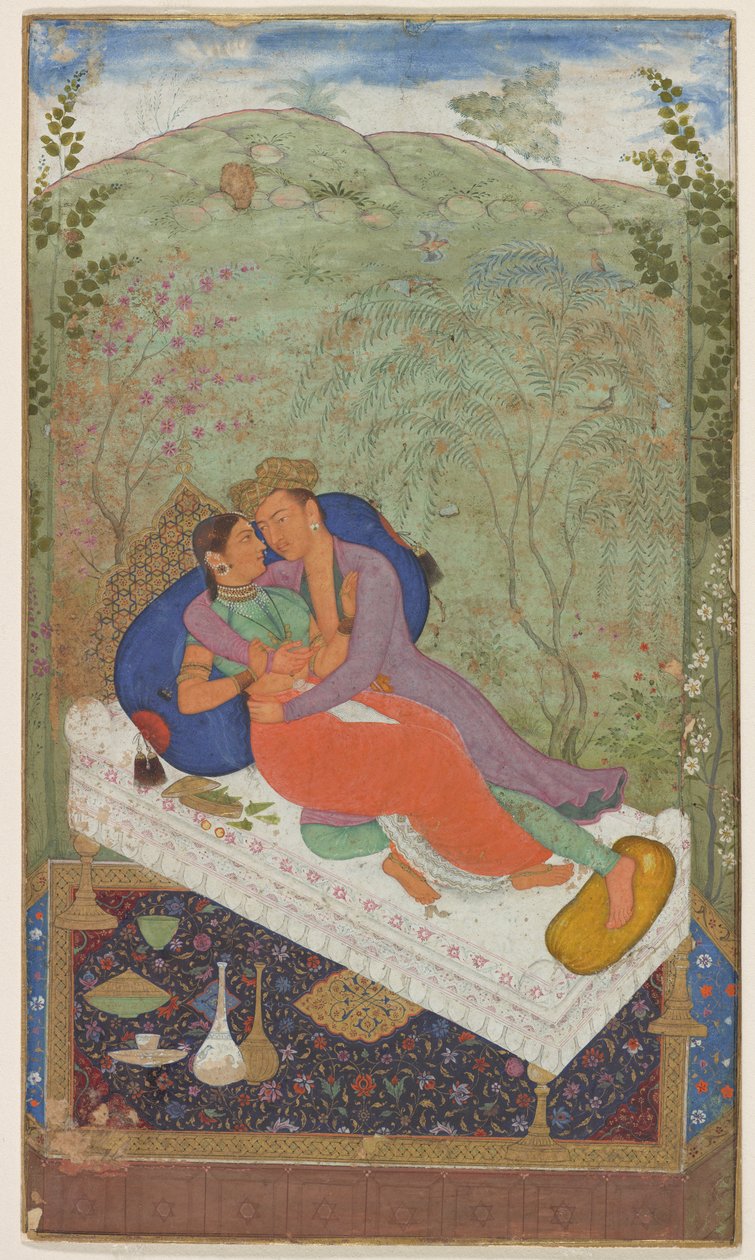 Sultan Murad og en konsort, ca. 1597. av Manohar