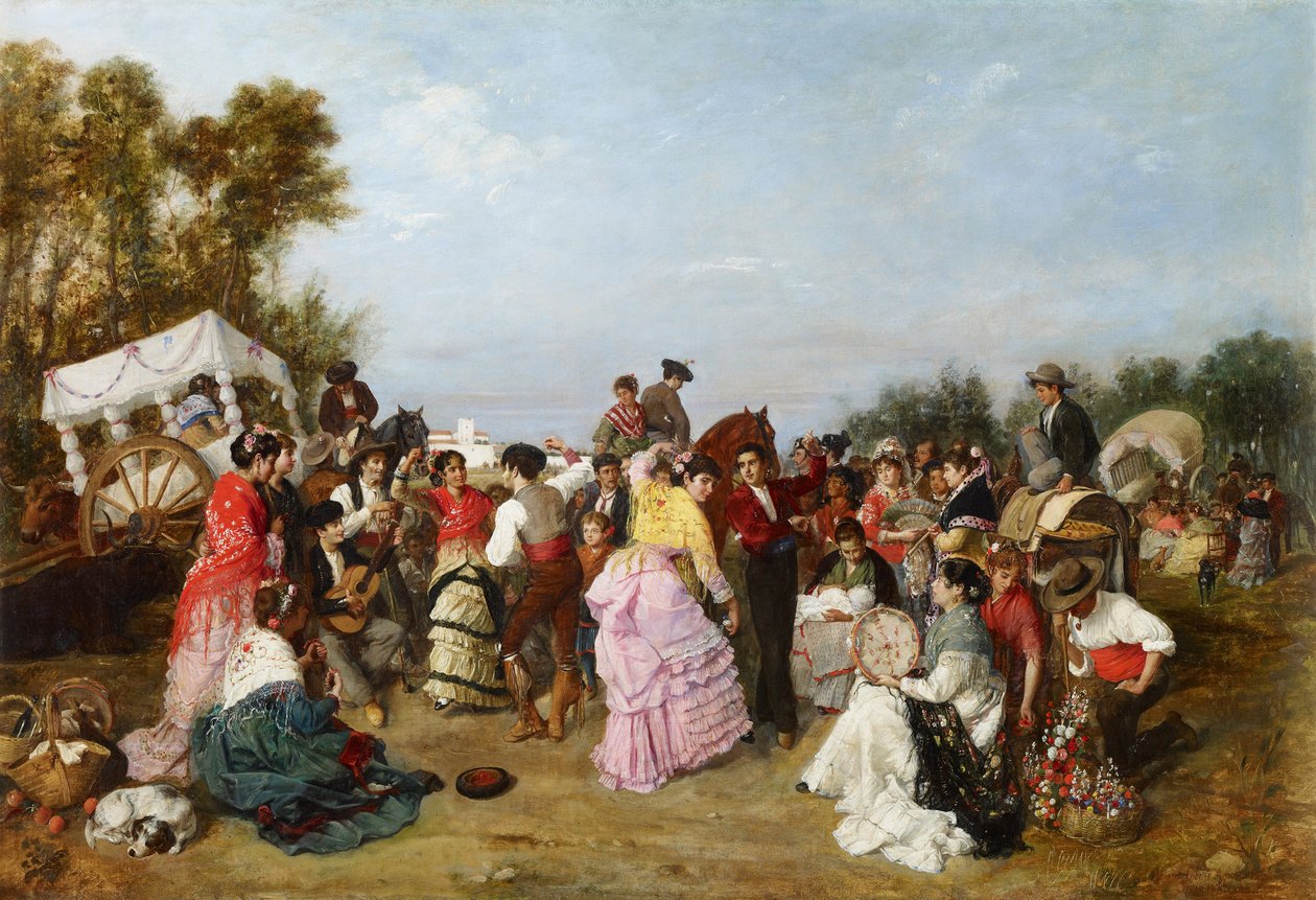 På Torrijos pilegrimsreise - Cabral Aguado-Bejarano, Manuel (1827-1891) - 1883 - Olje på lerret - 69x99 - Carmen Thyssen-museet, Malaga av Manuel Cabral y Aguado Bejarano