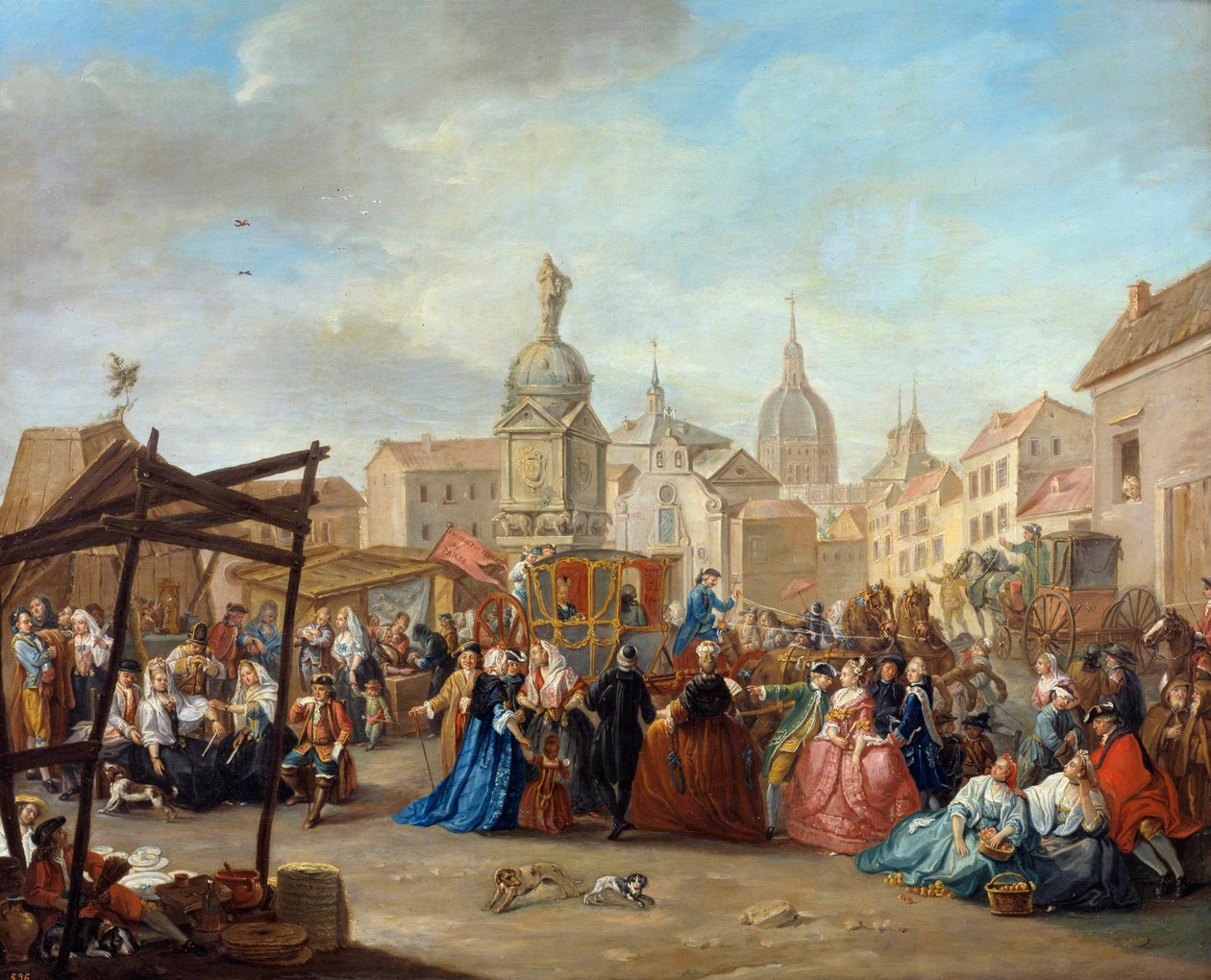 Cebadax-plassen i Madrid Maleri av Manuel de la Cruz (1700-tallet) 1700-tallet Madrid, Sorolla-museet av Manuel De La Cruz