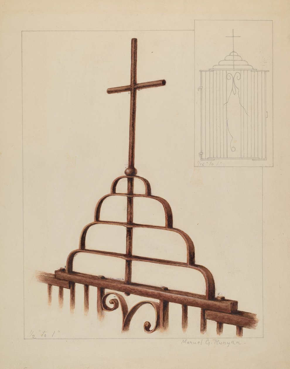 Cross, c. 1937. av Manuel G. Runyan