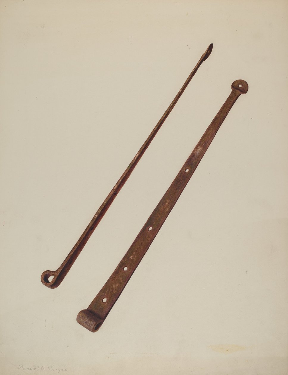 Stopphengsler, ca. 1939. av Manuel G. Runyan