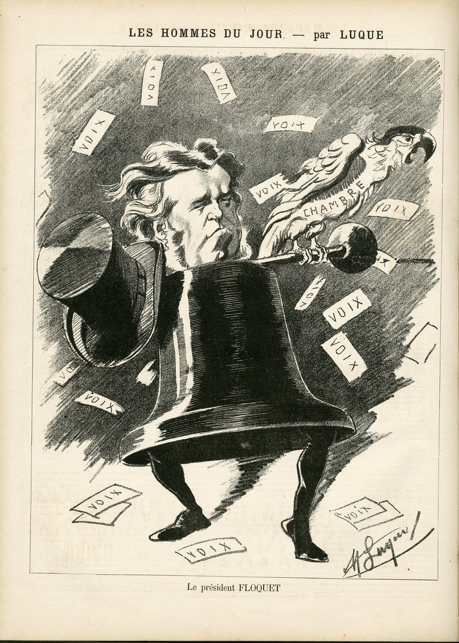 Illustrasjon av Manuel Luque (1854-1919) for omslaget til La Caricature (1880) av Manuel Luque