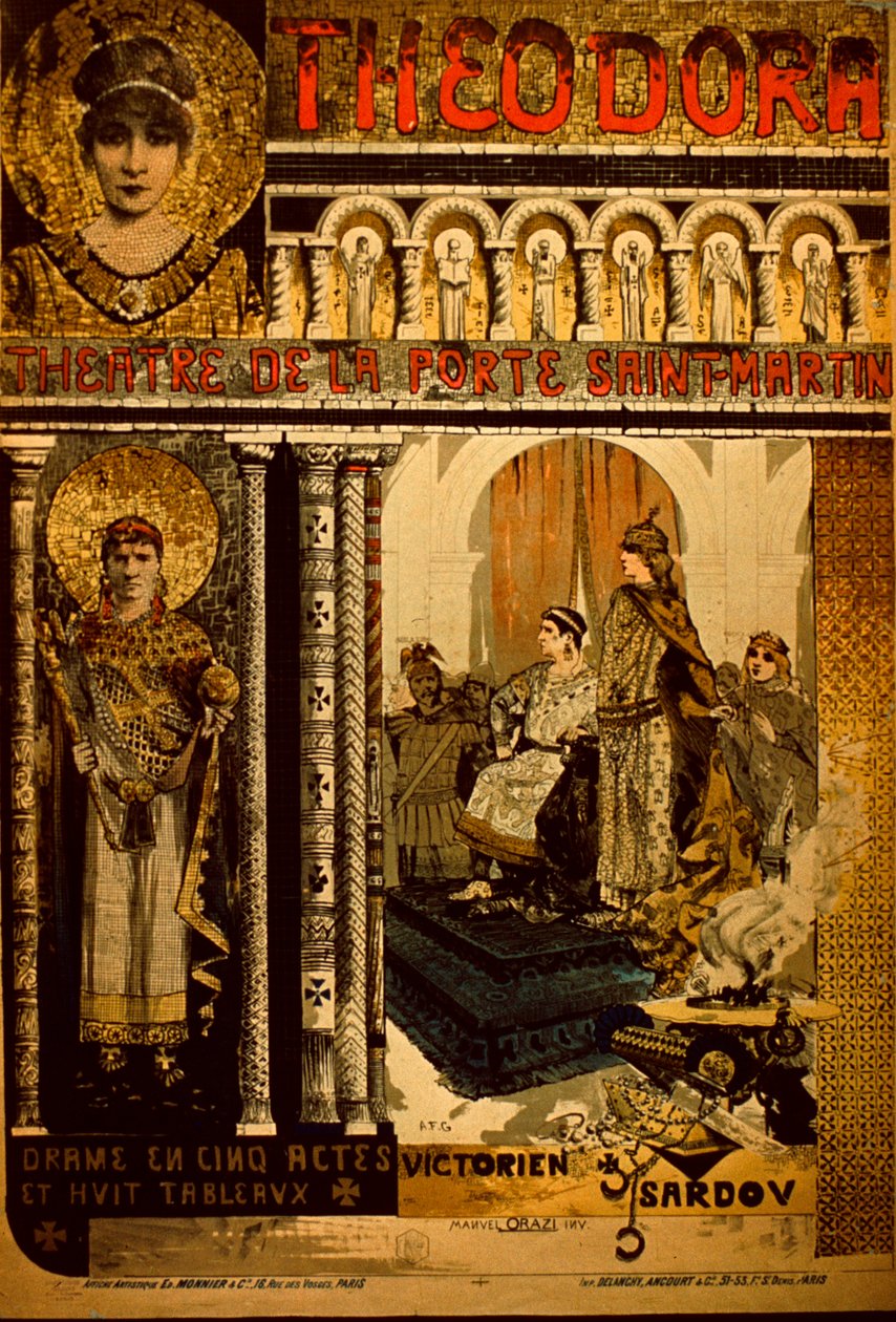 Theatre De La Porte Saint Martin-plakat av Manuel Orazi