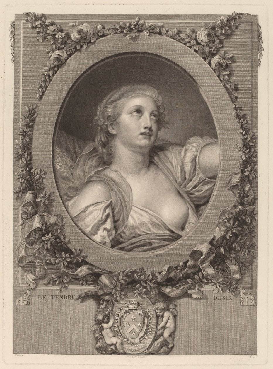 Det ømme ønske av Manuel Salvador Carmona after Jean Baptiste Greuze