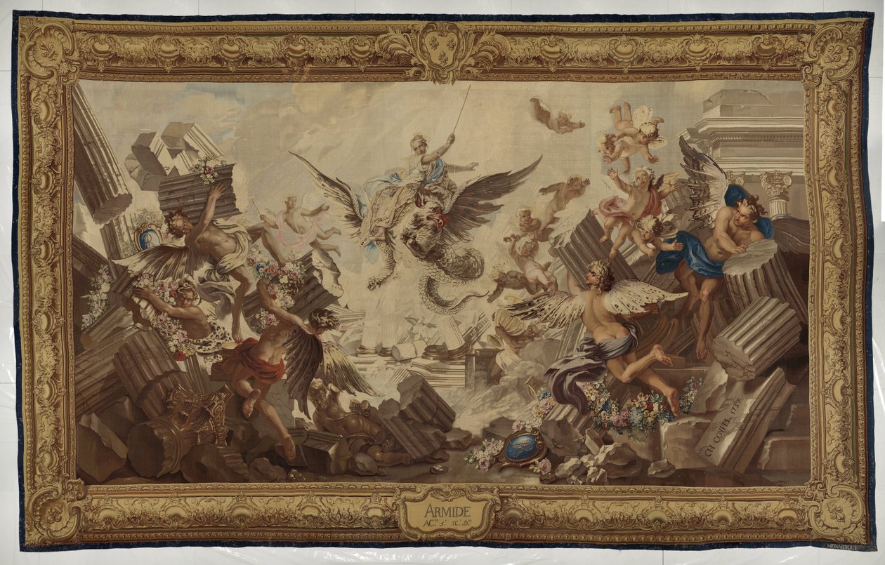 Ødeleggelsen av Armidas palass av Manufacture Royale des Gobelins