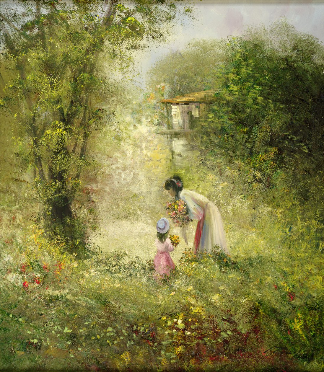 Hagescene (olje) av Maoliid