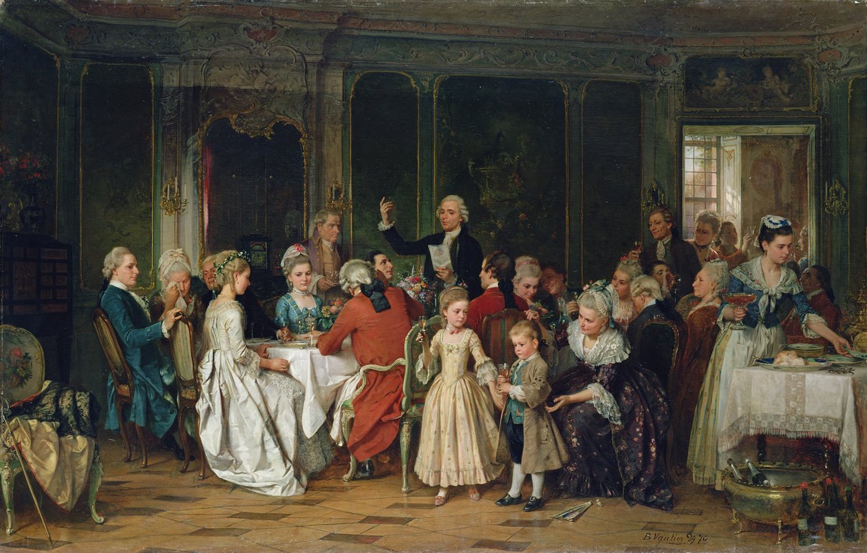 Skålen for bruden, 1870 av Marc Louis Benjamin Vautier