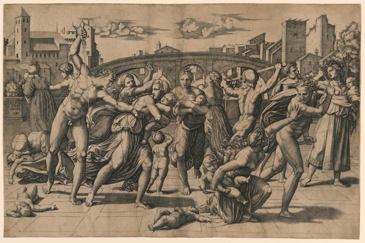 Massacre of the Innocents (uten grantreet) av Marc Antonio Raimondi