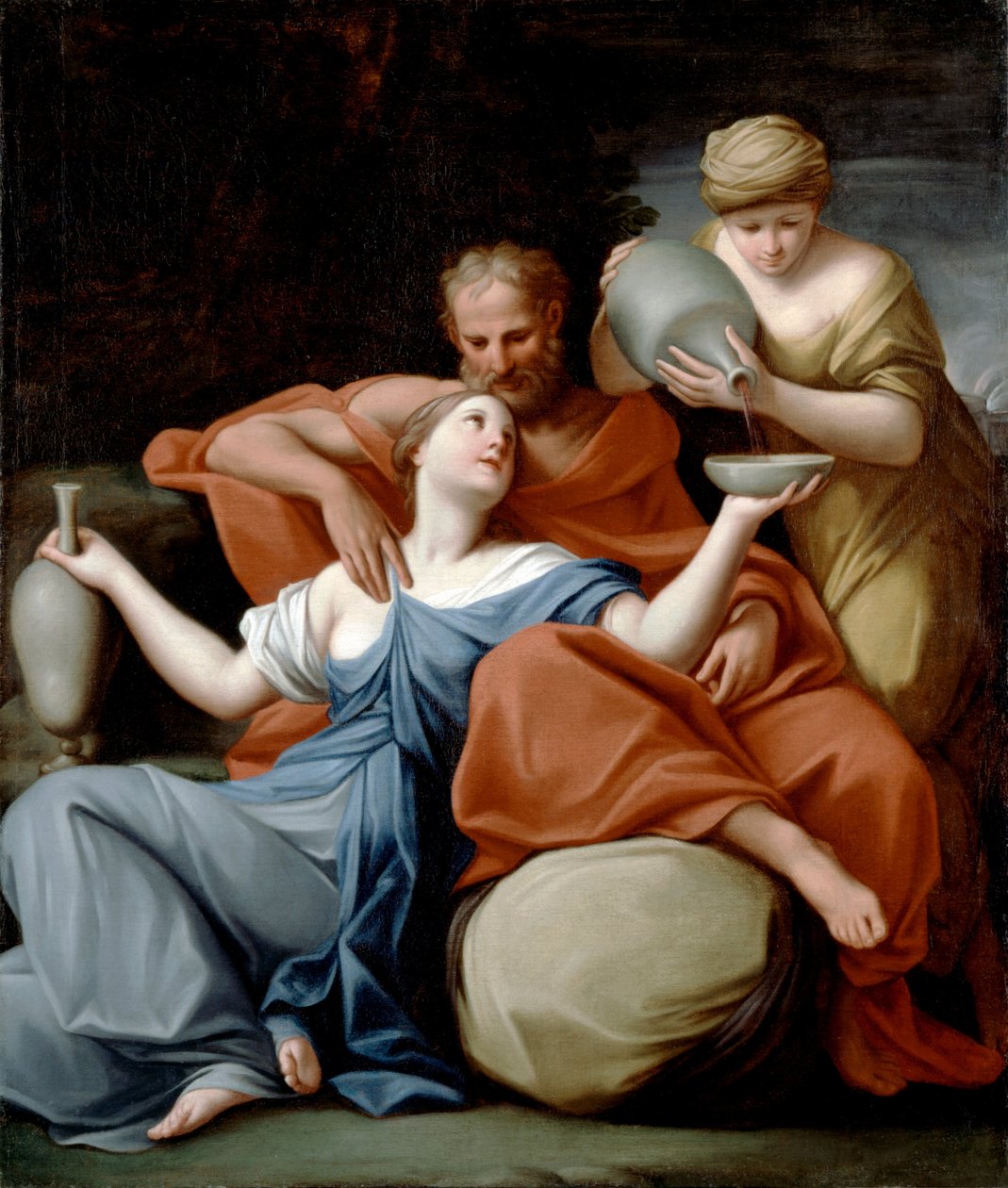 Lot og hans døtre av Marcantonio Franceschini