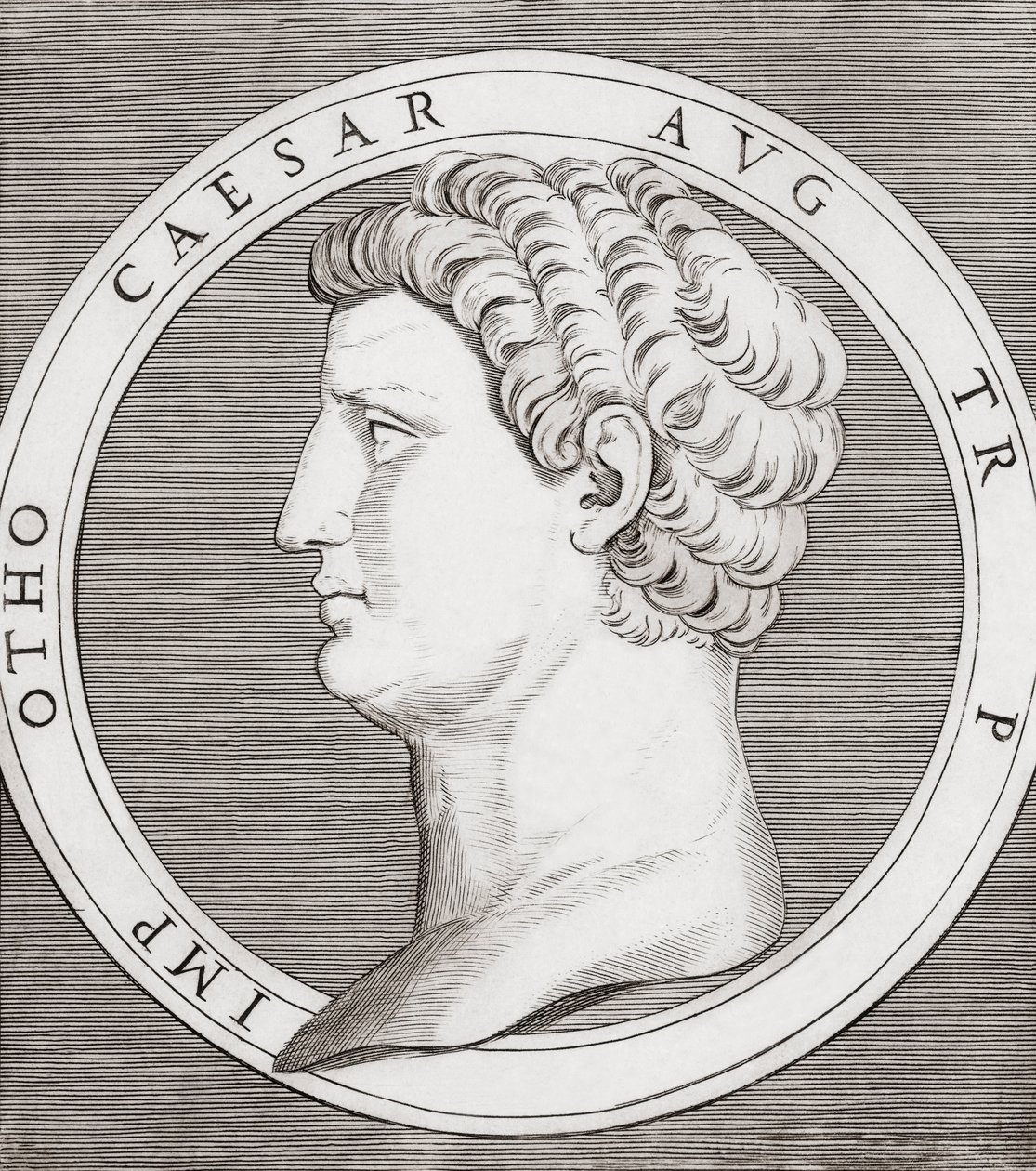 Otho, romersk keiser av Marcantonio (after) Raimondi