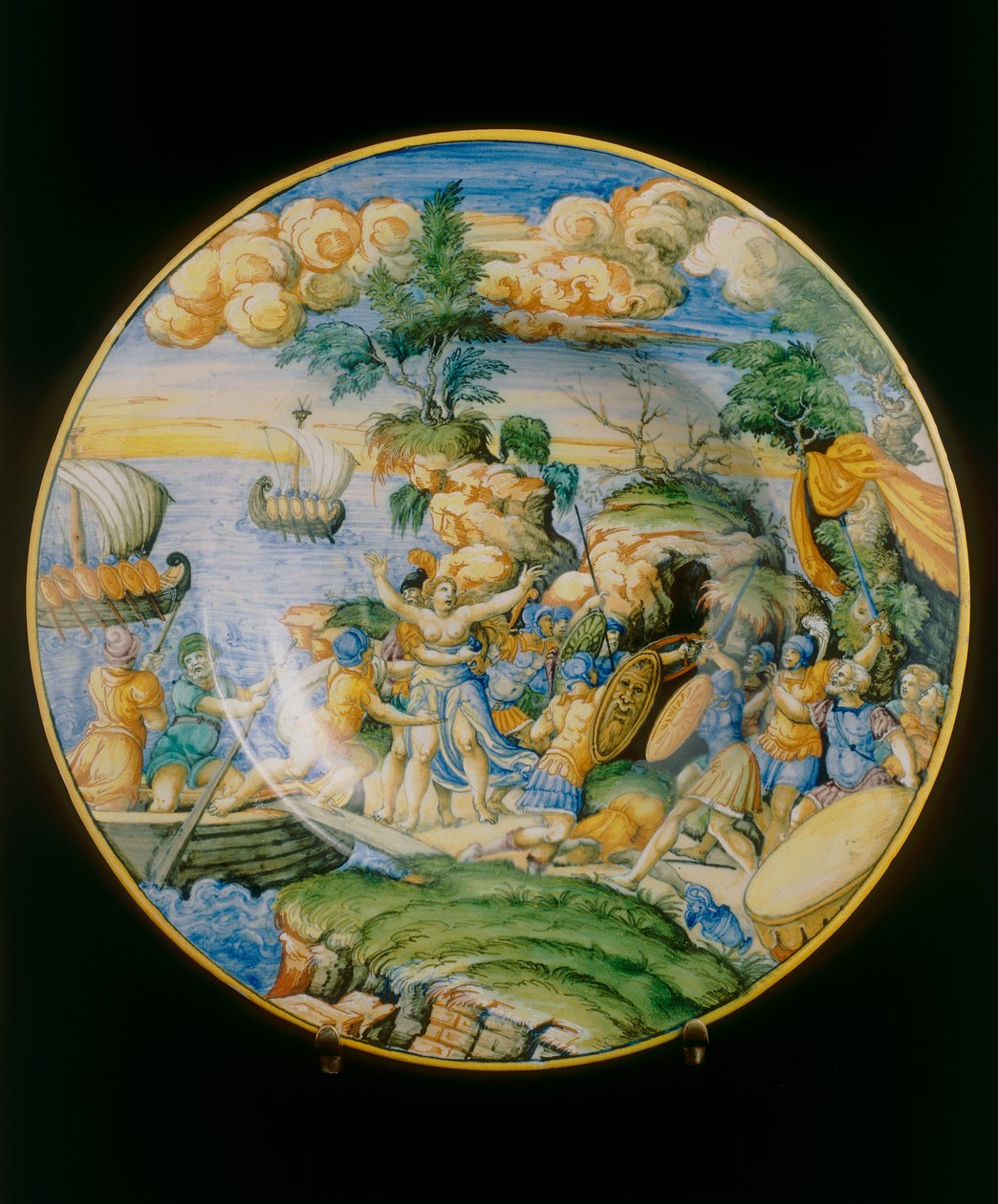 Voldtekt av Elena, plate tilskrevet Marcantonio Raimondi bevart i Museo Nazionale del Bargello, Firenze av Marcantonio (attr.to) Raimondi