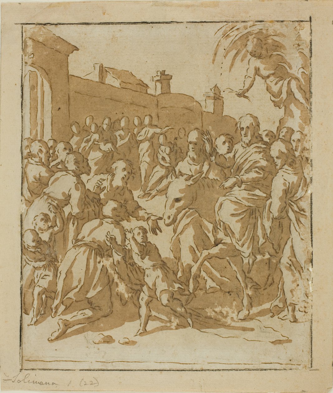 Kristus kommer inn i Jerusalem av Marcantonio Bassetti