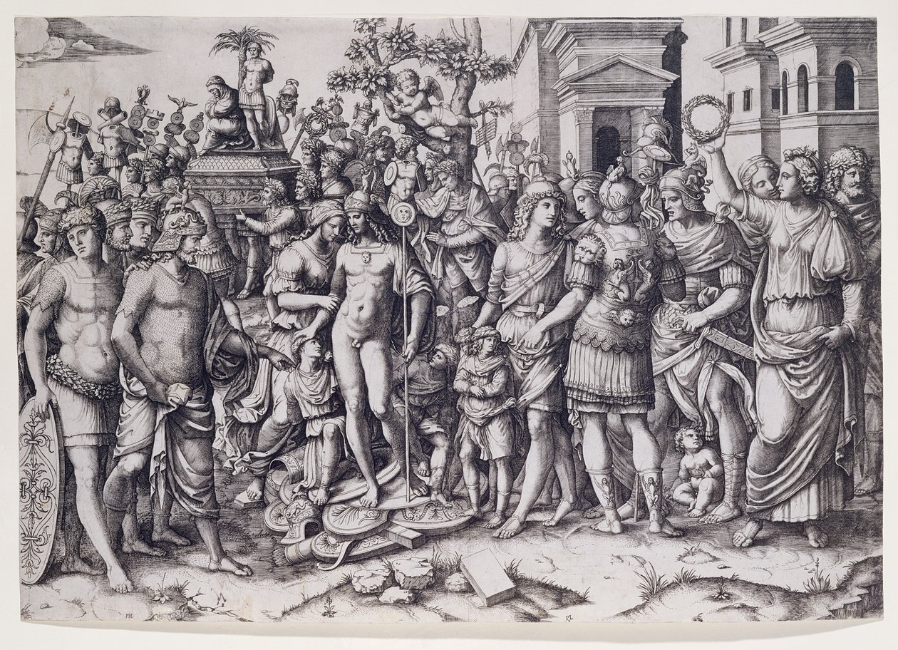 En triumf (gravering) av Marcantonio Raimondi