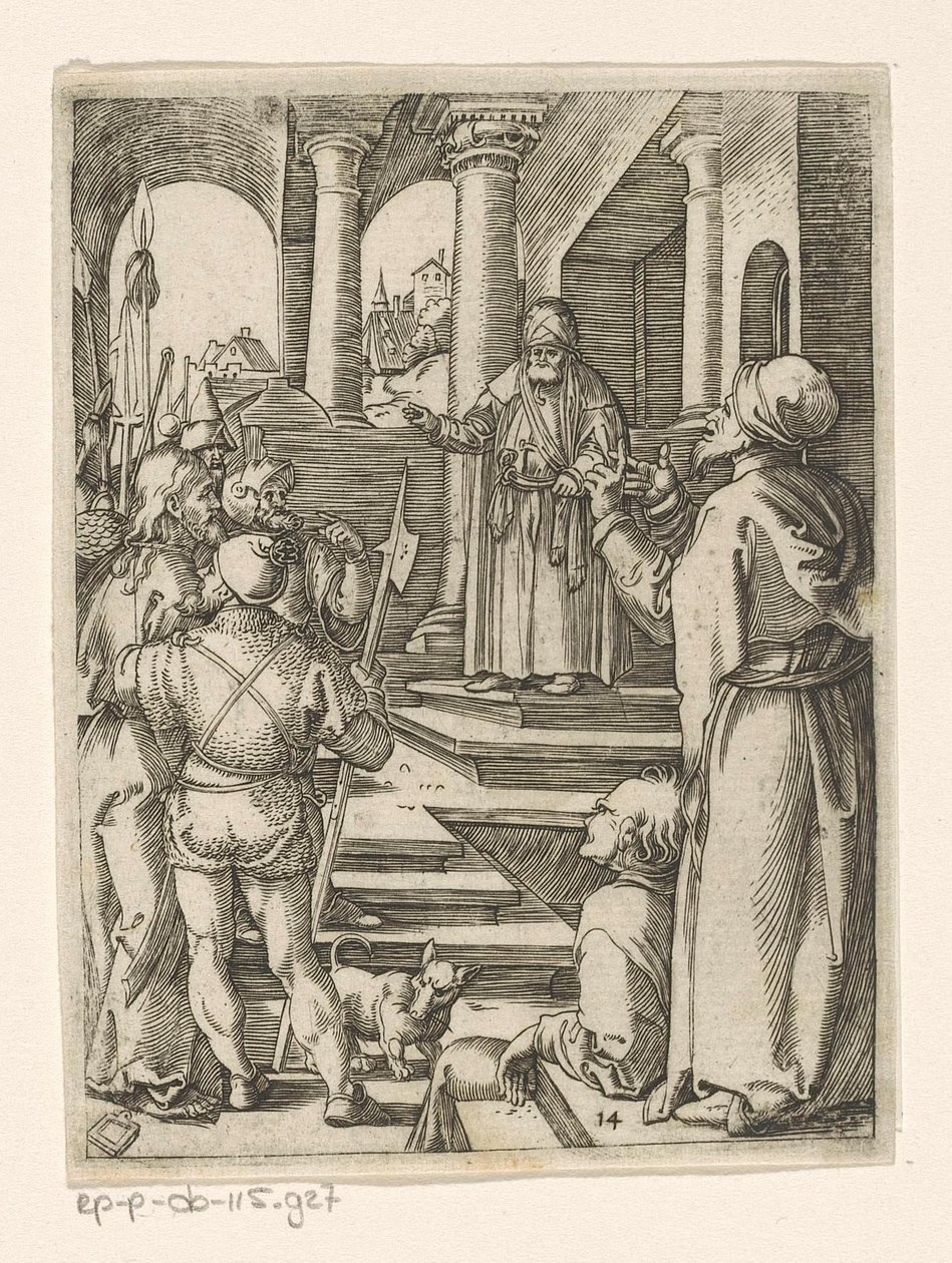 Kristus før Pilatus Passion of Christ (serietittel) av Marcantonio Raimondi
