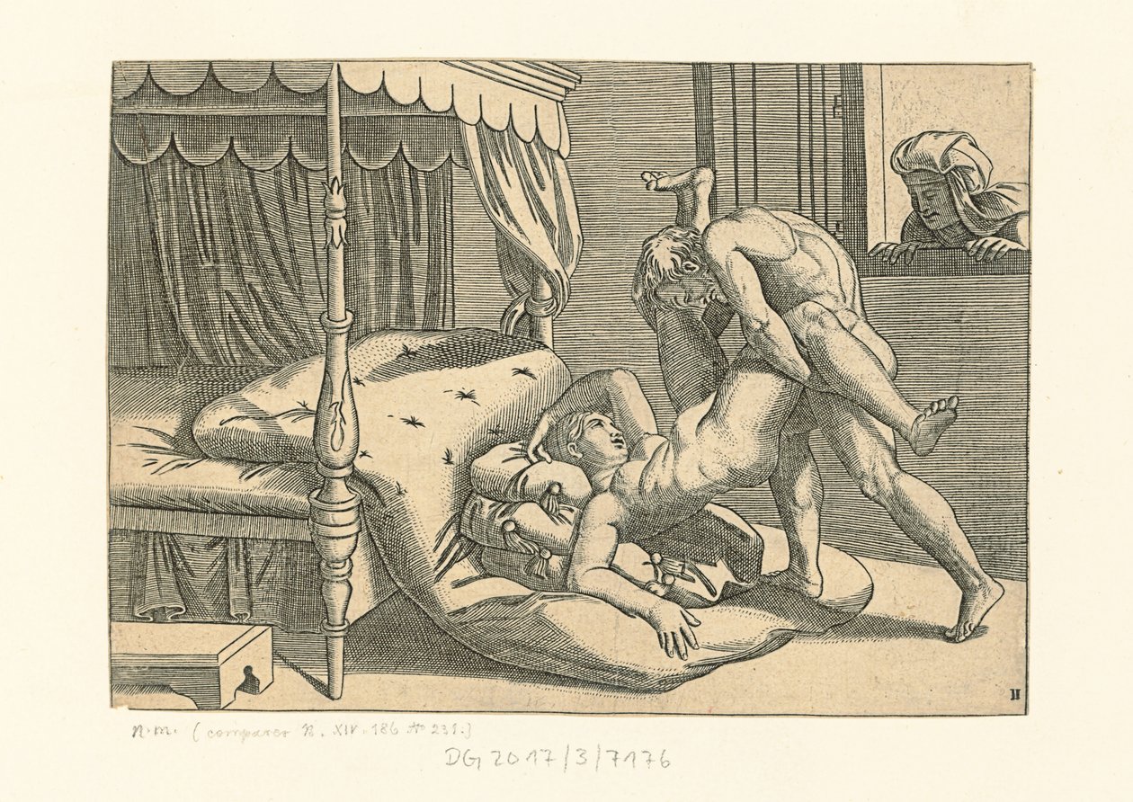 Jeg Modi. Stilling 9, 1530-1540. av Marcantonio, Raimondi