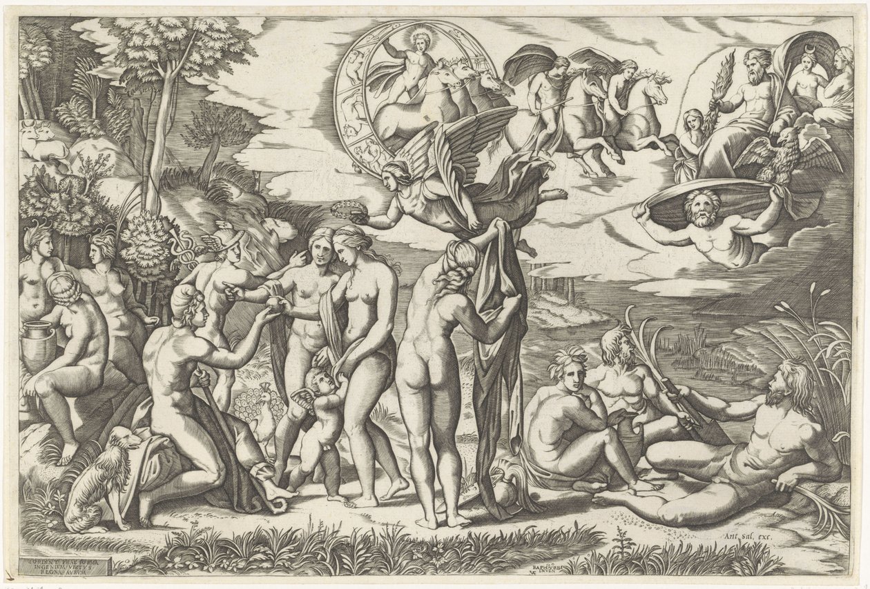 Paris-dommen av Marcantonio Raimondi
