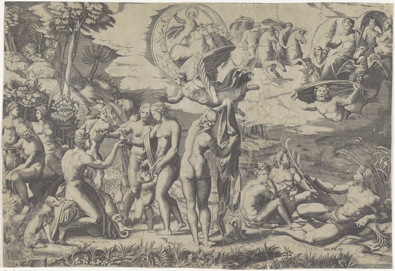 Paris-dommen av Marcantonio Raimondi