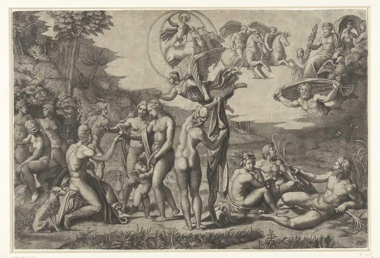 Paris-dommen av Marcantonio Raimondi