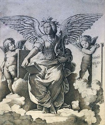 Poesi, ca. 1515 (gravering) av Marcantonio Raimondi