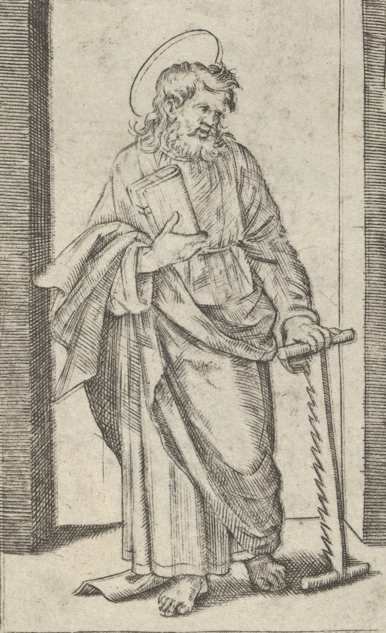 Saint Simon, en sag i den senkede venstre hånden, fra serien 