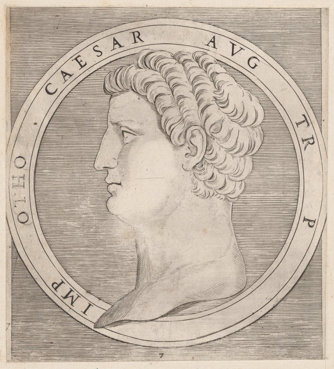 Mirror of Roman Magnificence: Otho, fra The Twelve Caesars, ca. 1500-1534., ca. 1500-1534. av Marcantonio Raimondi