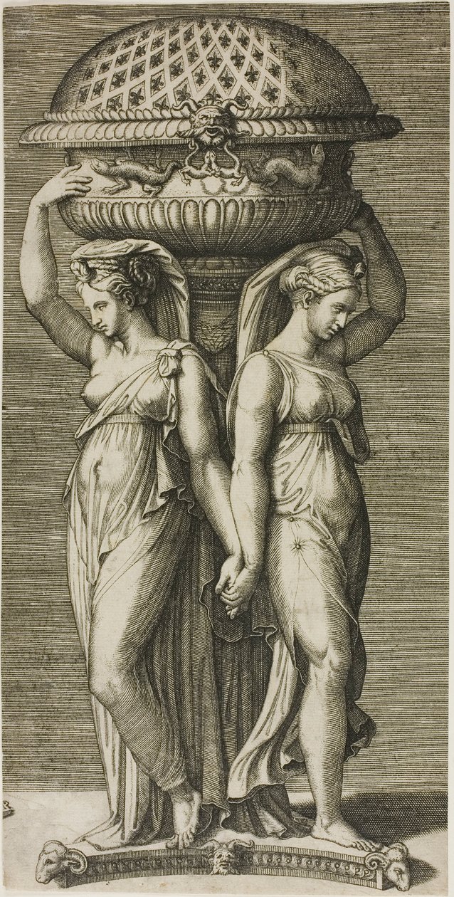 Røkelsesbrenneren av Marcantonio Raimondi