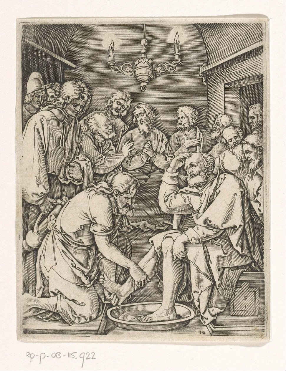 Fotvask av Peter Passion of Christ (serietittel) av Marcantonio Raimondi