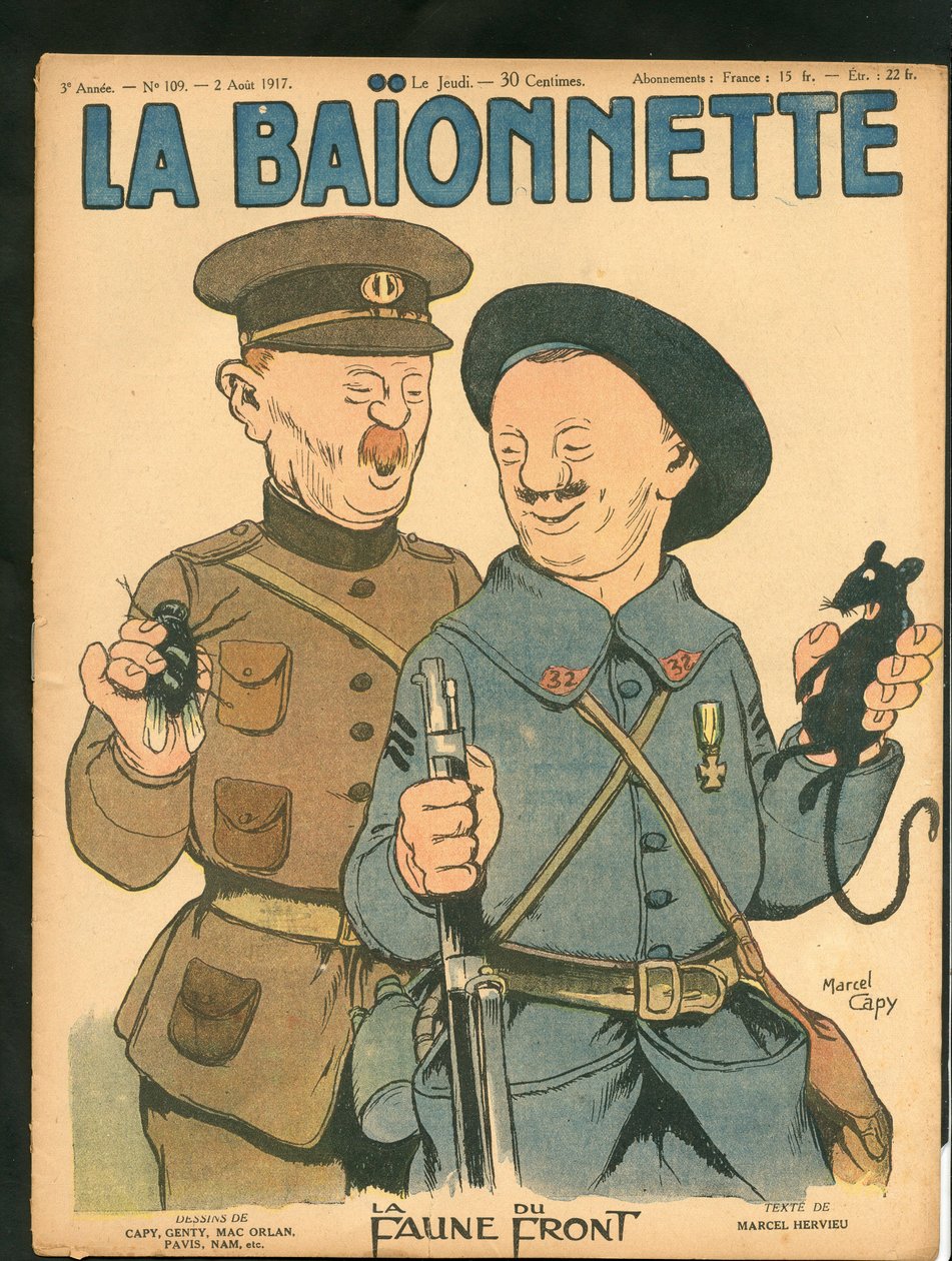 Cover av "" La Baionnette"", Satirical in Colors av Marcel Amable O.L. Capy