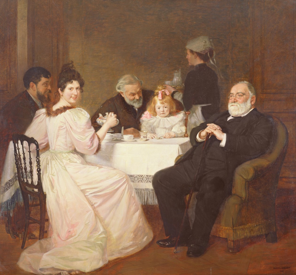 Familiegjenforening hjemme hos Madame Adolphe Brisson, 1893 av Marcel Andre Baschet