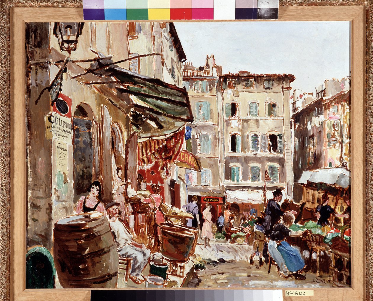 Lenche-torget i Marseille Maleri av Marcel Leprin (1891-1933) Mål 50x61 cm Obligatorisk omtale: Samlingsstiftelsen hilsen Provence, Marseille av Marcel Leprin