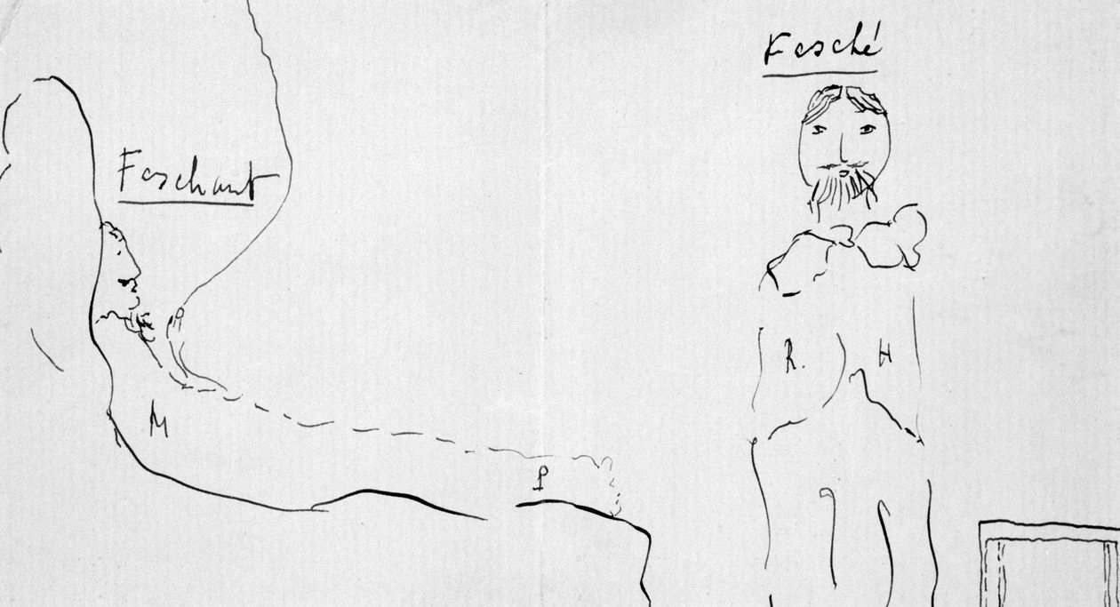 Selvportrett med Reynaldo Hahn, c1891-1922 av Marcel Proust