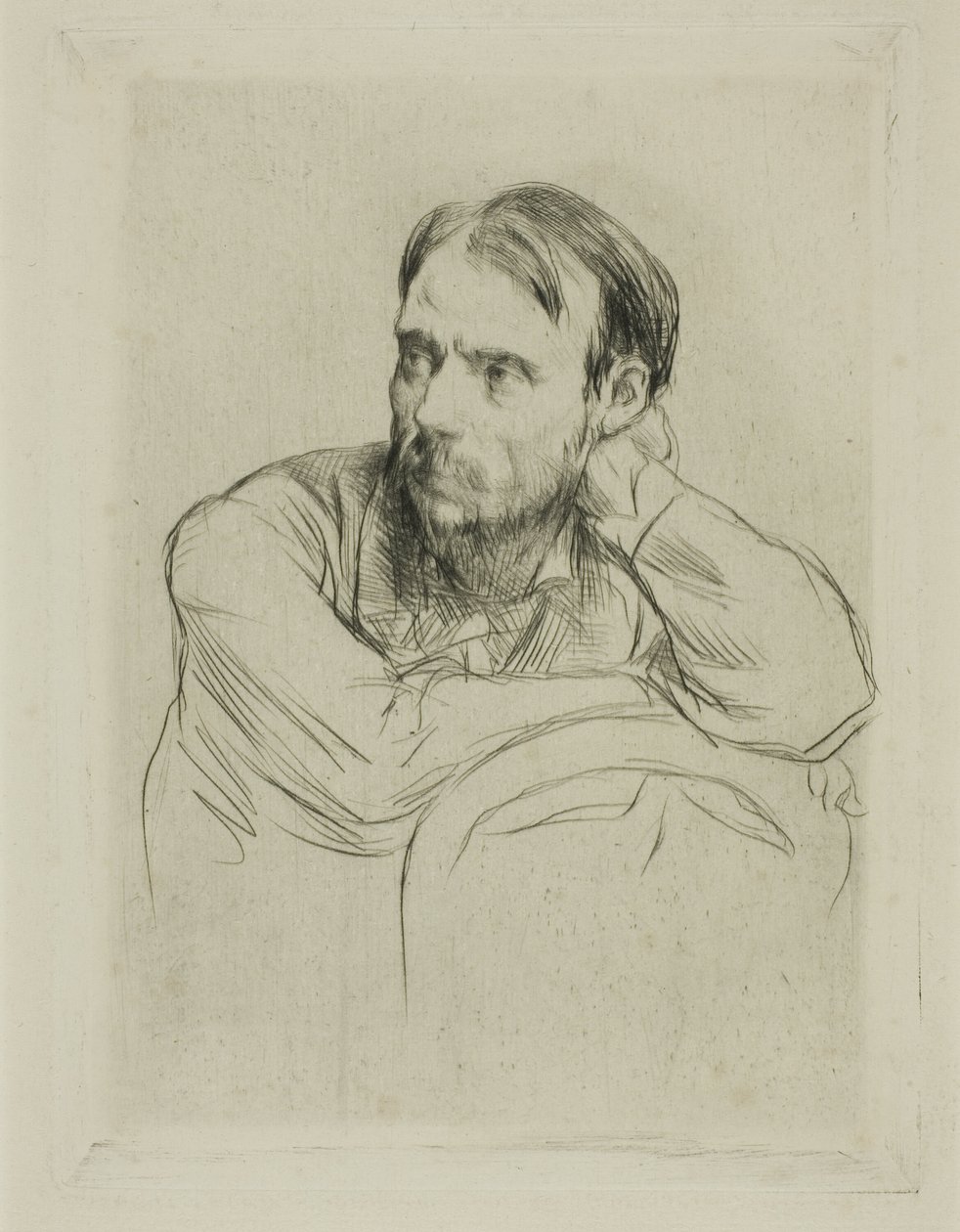 Portrett av Renoir av Marcellin Gilbert Desboutin