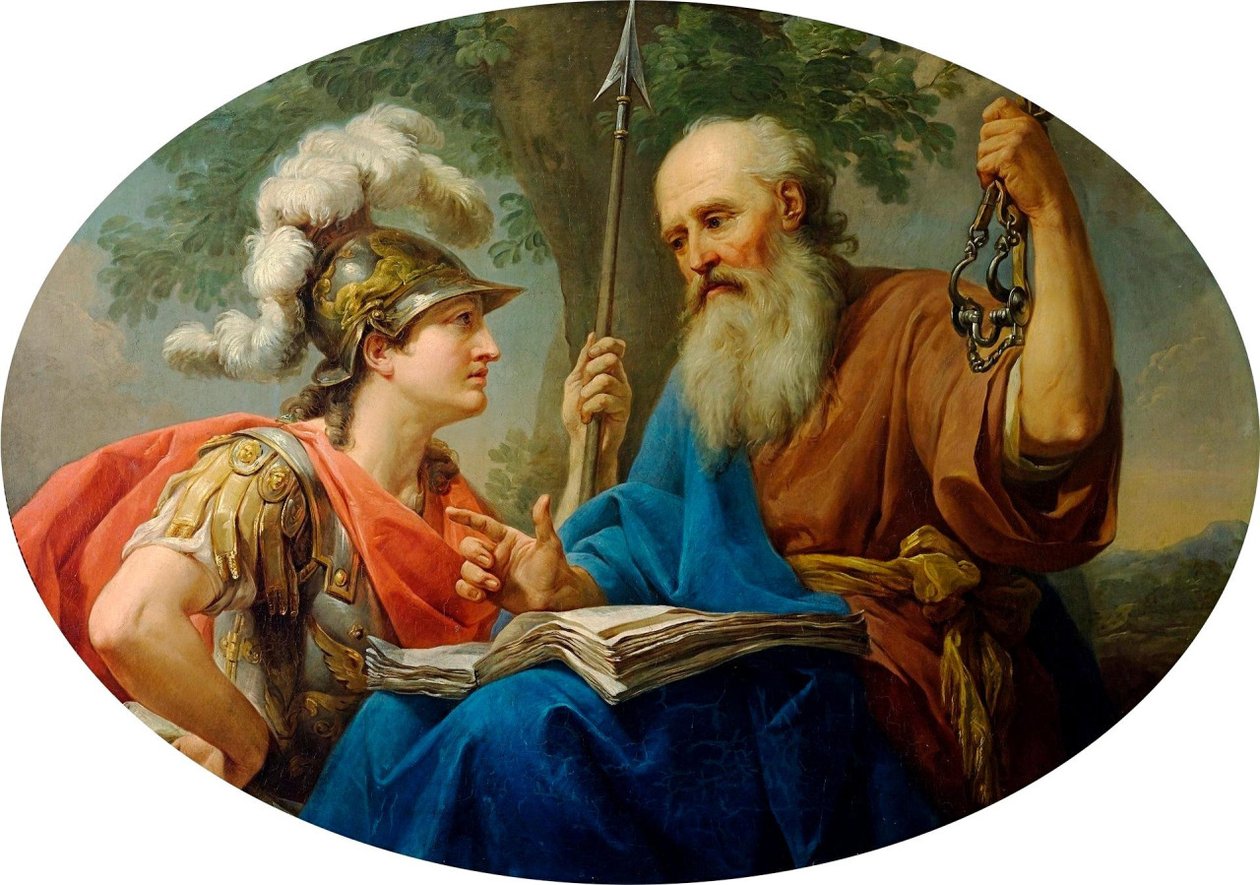 Alcibiades blir undervist av Sokrates av Marcello Bacciarelli