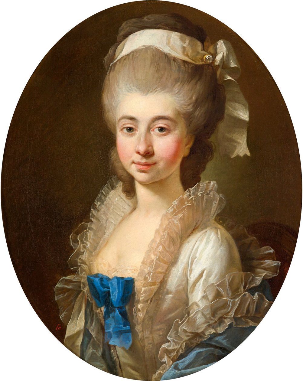 Norsk: Portrett av Urszula Maria Mniszech née Zamoyska. av Marcello Bacciarelli
