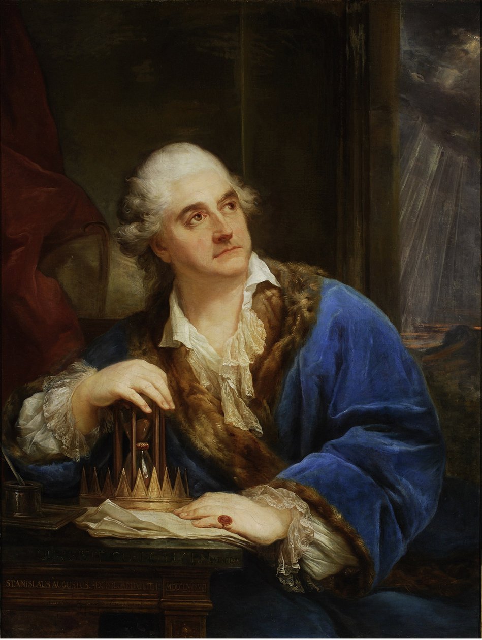 Stanislas II Augustus, konge av Polen og Litauen - Portrett av Stanislaw II Augustus Poniatowski, konge og storhertug av det polsk-litauiske samveldet (1732-1798) av Bacciarelli, Marcello (1731-1818). Olje på lerret, størrelse: 111,5x85,5 av Marcello Bacciarelli