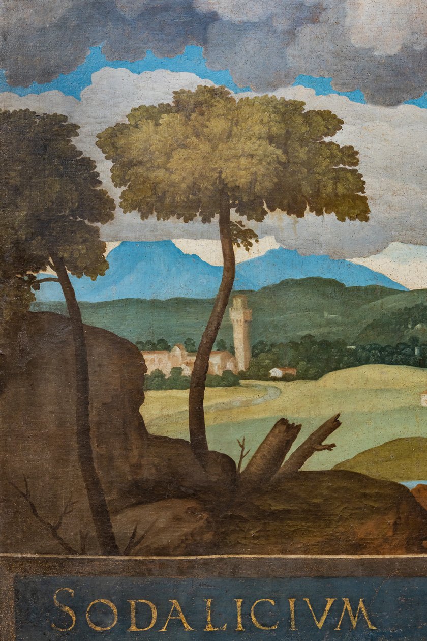 Detalj av byen Vicenza av Marcello Fogolino