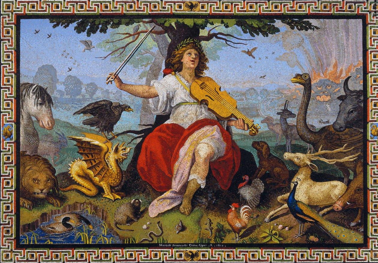 "Orpheus" mosaikk av Marcello Provenzale (1577-1639) 1618 av Marcello Provenzale