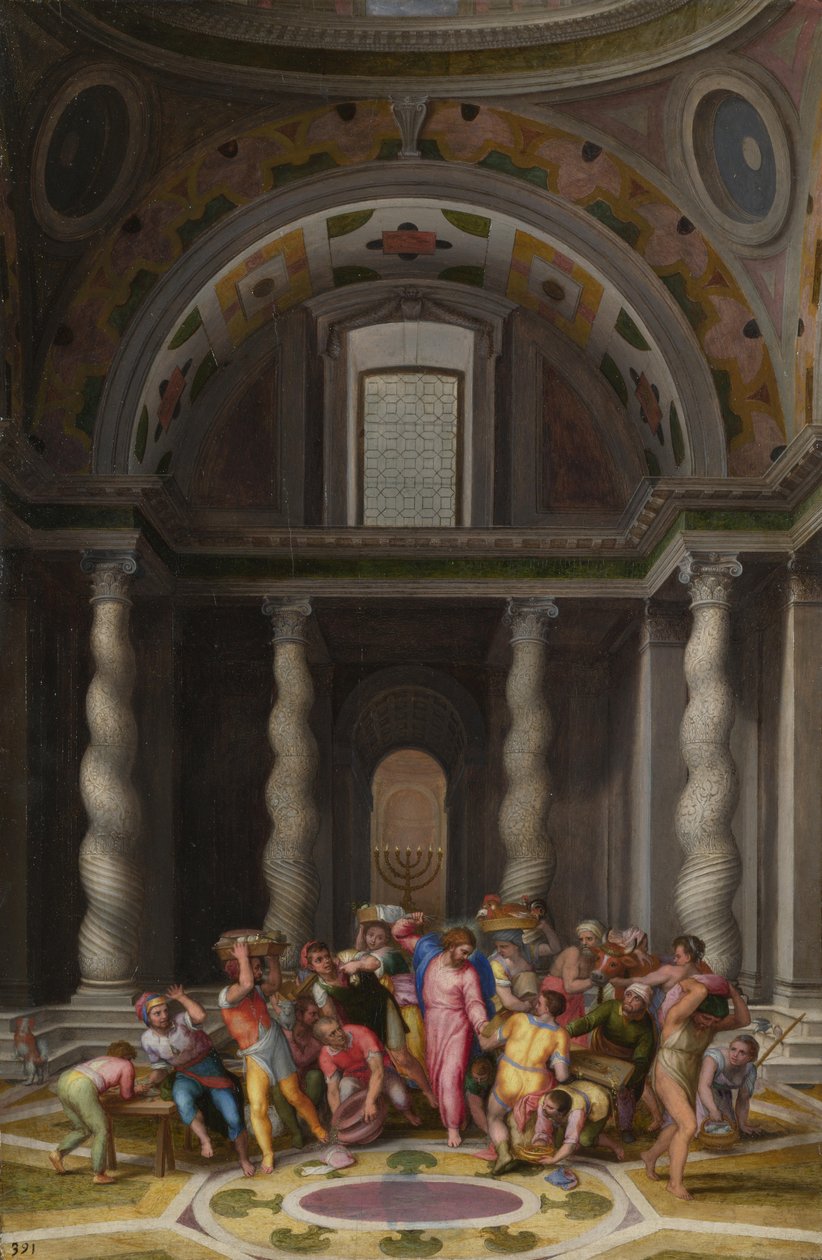Rensingen av tempelet, etter 1550 av Marcello Venusti