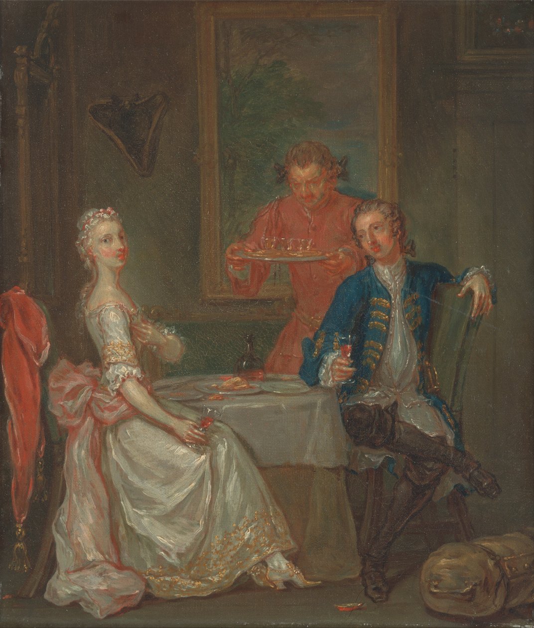 En middagssamtale av Marcellus Laroon the Younger