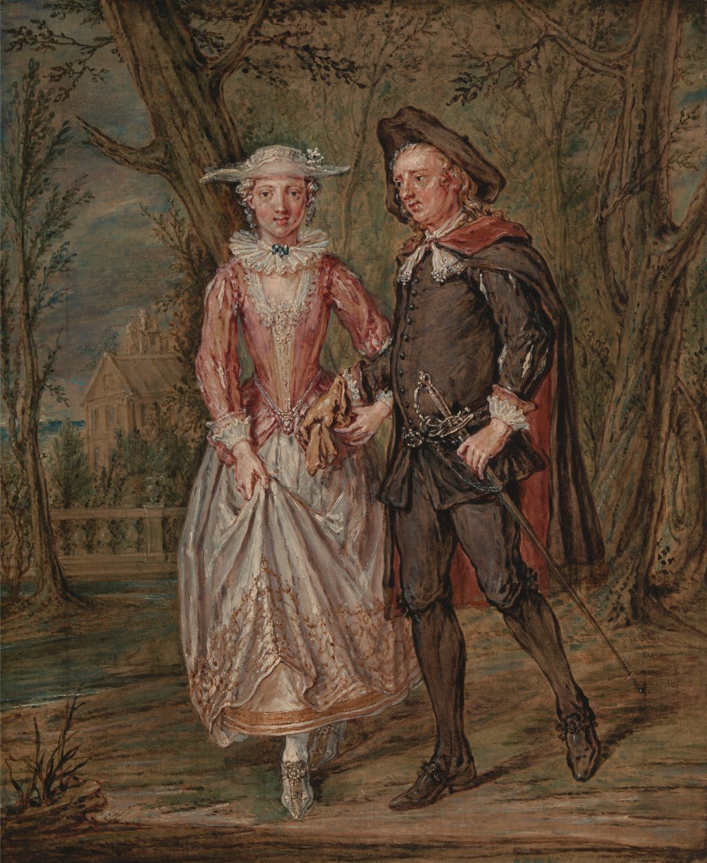 Lovers in a Park av Marcellus Laroon the Younger