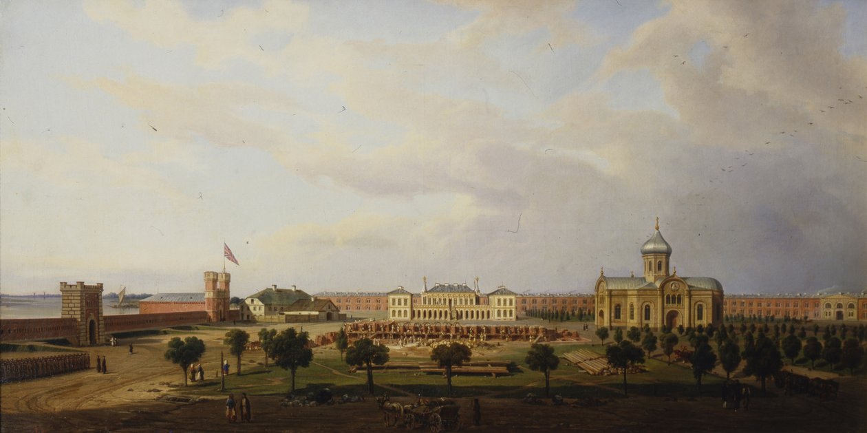 Innvendig utsikt over Ivangorod-festningen, 1846 av Marcin Zaleski