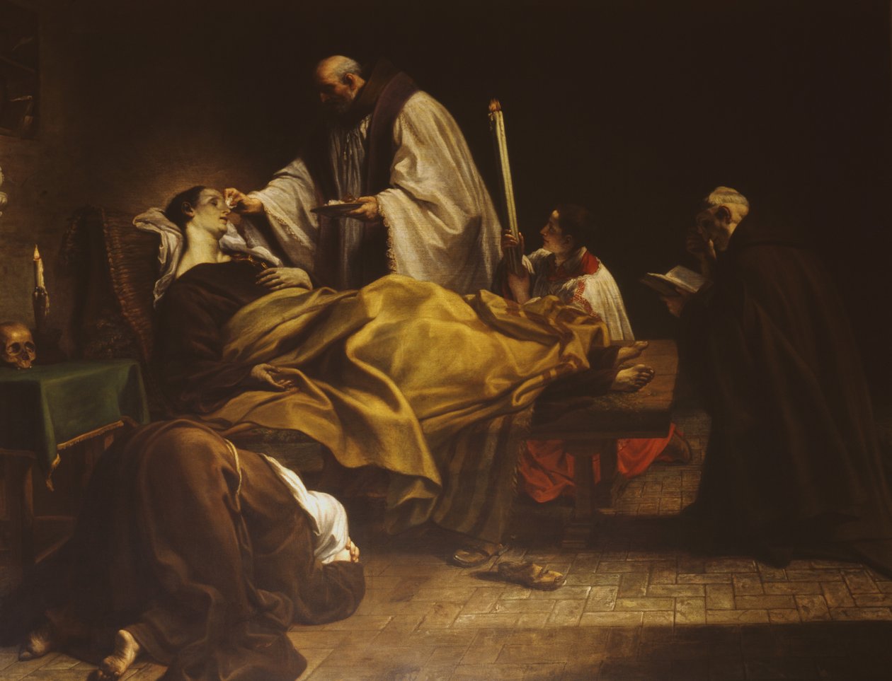 Døden til Saint Margaret of Cortona av Marco Benefial